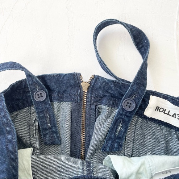 ROLLA’S Alice Denim Overalls Wide Leg Flare Jumpsuit Size 24 - Picture 13 of 14